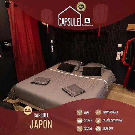 Capsule Japon - Jacuzzi - Netflix & Ecran Cinema - Xbox Apartment *